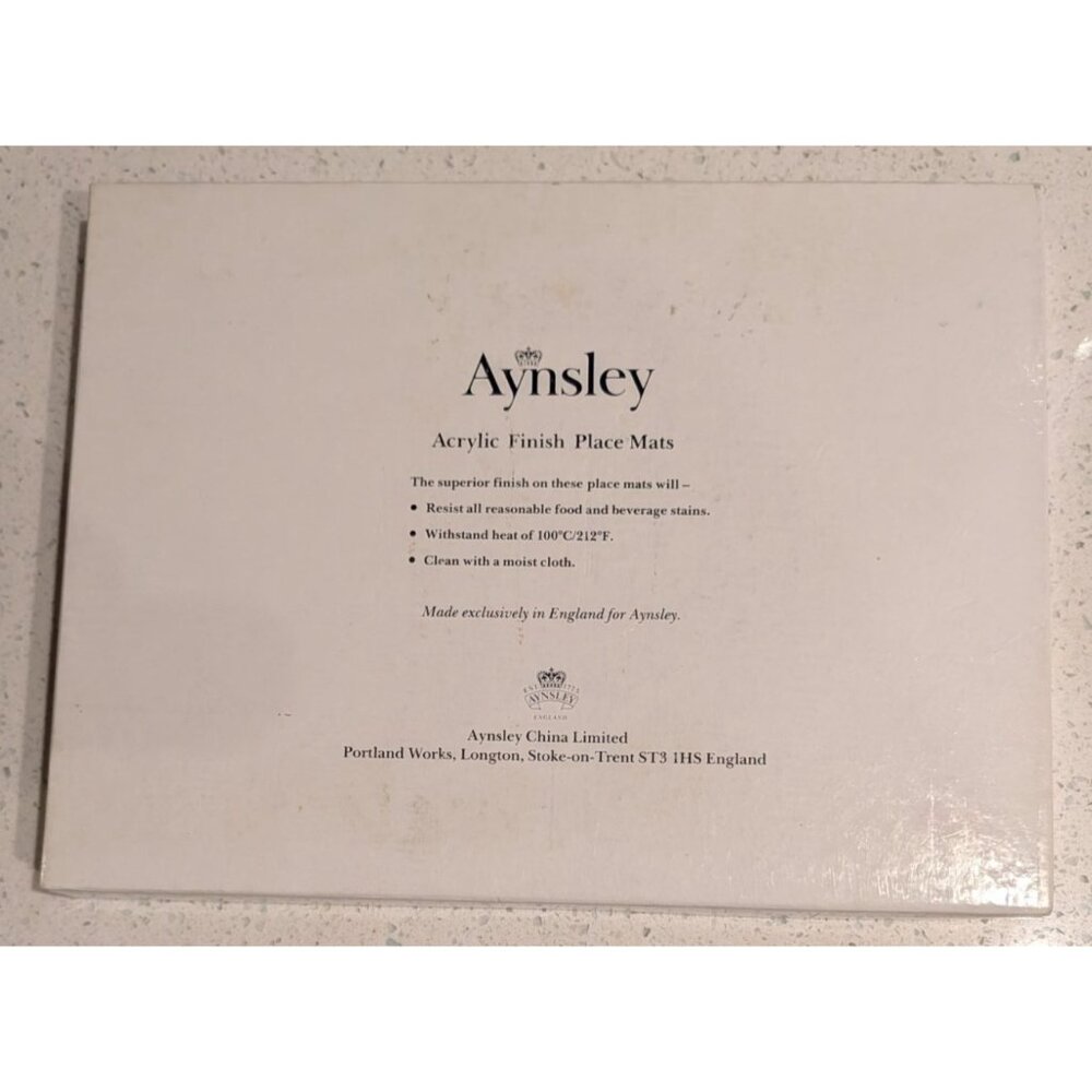Aynsley Wild Tudor 12" X 9" Placemat Set of 6 Flower Design acrylic - Picture 6 of 14